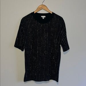 Topshop Black and White Short Sleeve Tee